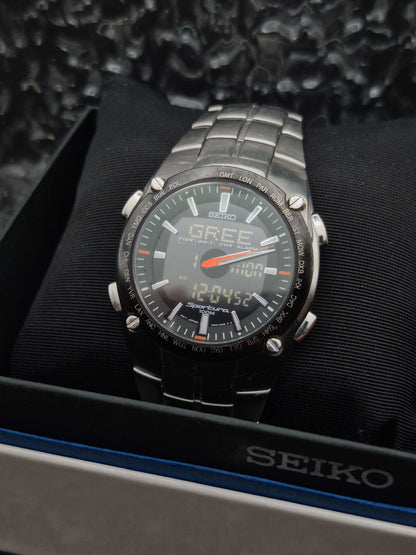 Seiko Sportura Ana-Digi Ref. H023-00C0 Multifunctional Quartz Boxed - Red Robin Watches