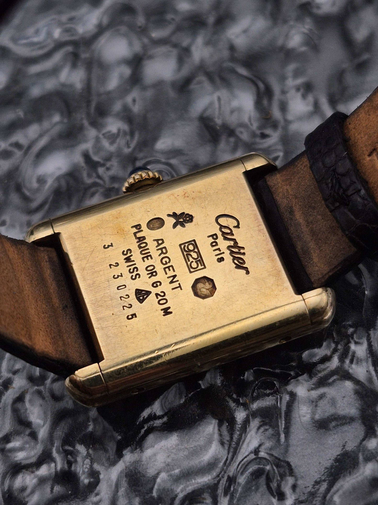 Cartier Must De Tank Vermeil Trinity Manual Wound 925 Silver - 21x28