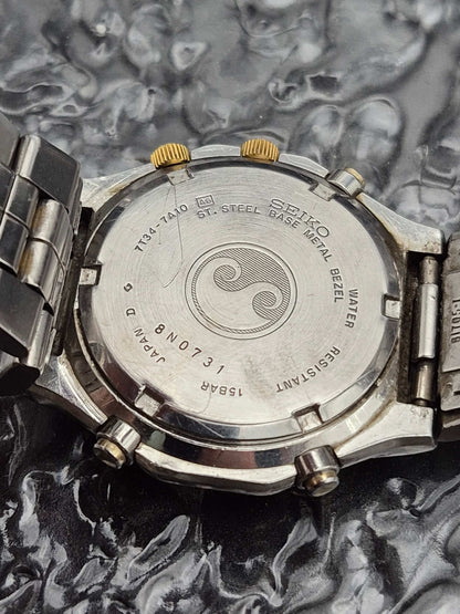 Seiko Royal Oak Ref. 7T34-7A10 Quartz Chronograph Two Tone - Red Robin Watches