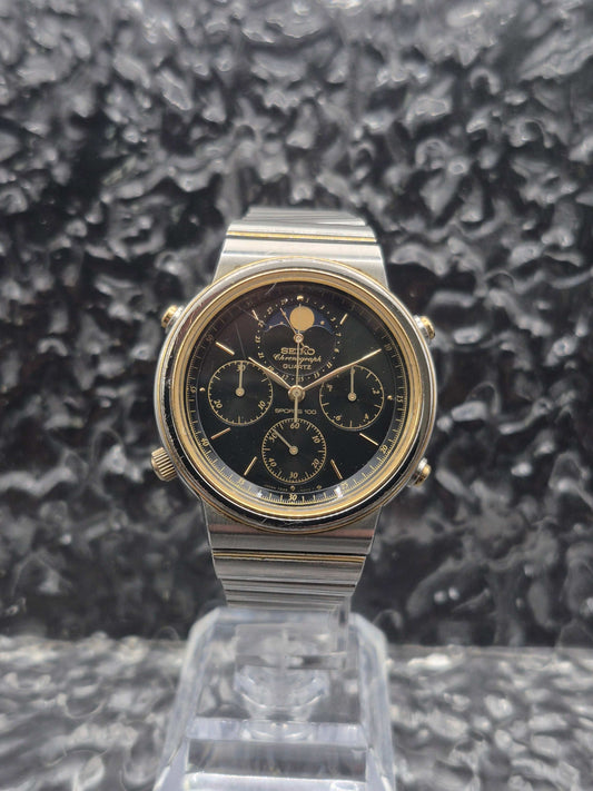 Seiko Sports 100 Moonphase Ref. 7A48-5010 Quartz Chronograph