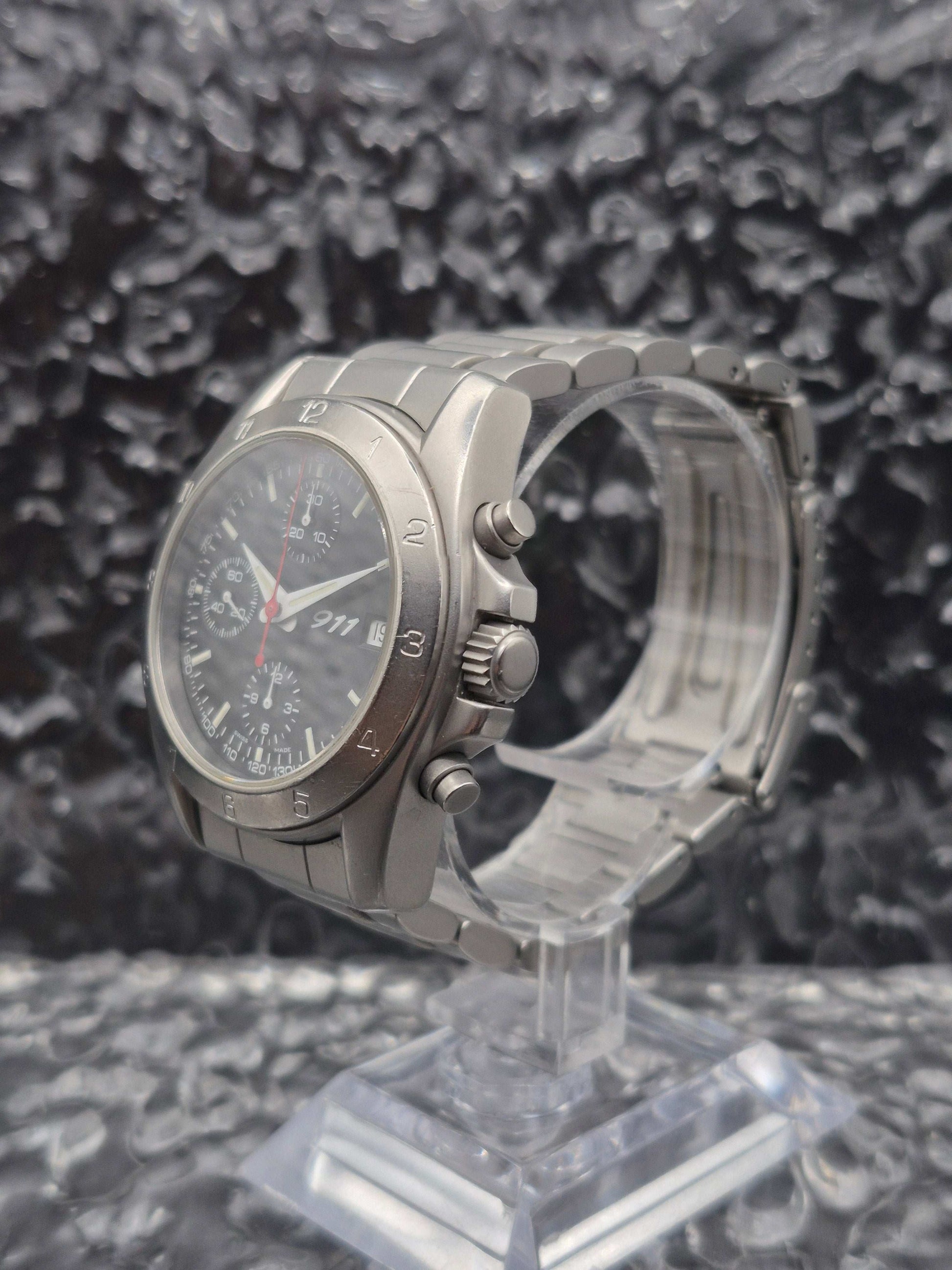 Porsche Design By Eterna Ref. 1506.41 Black Dial - Box And Cufflinks - Red Robin Watches