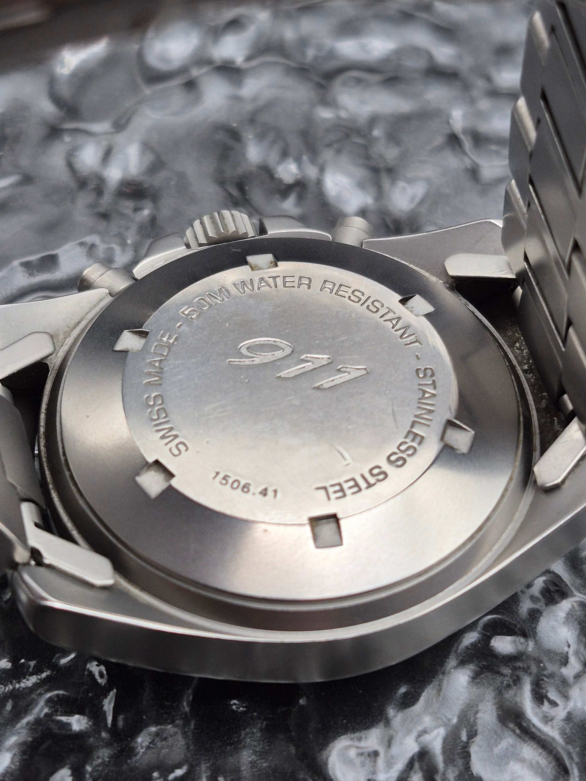 Porsche Design By Eterna Ref. 1506.41 Black Dial - Box And Cufflinks - Red Robin Watches
