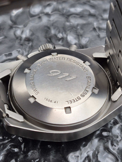Porsche Design By Eterna Ref. 1506.41 Black Dial - Box And Cufflinks - Red Robin Watches