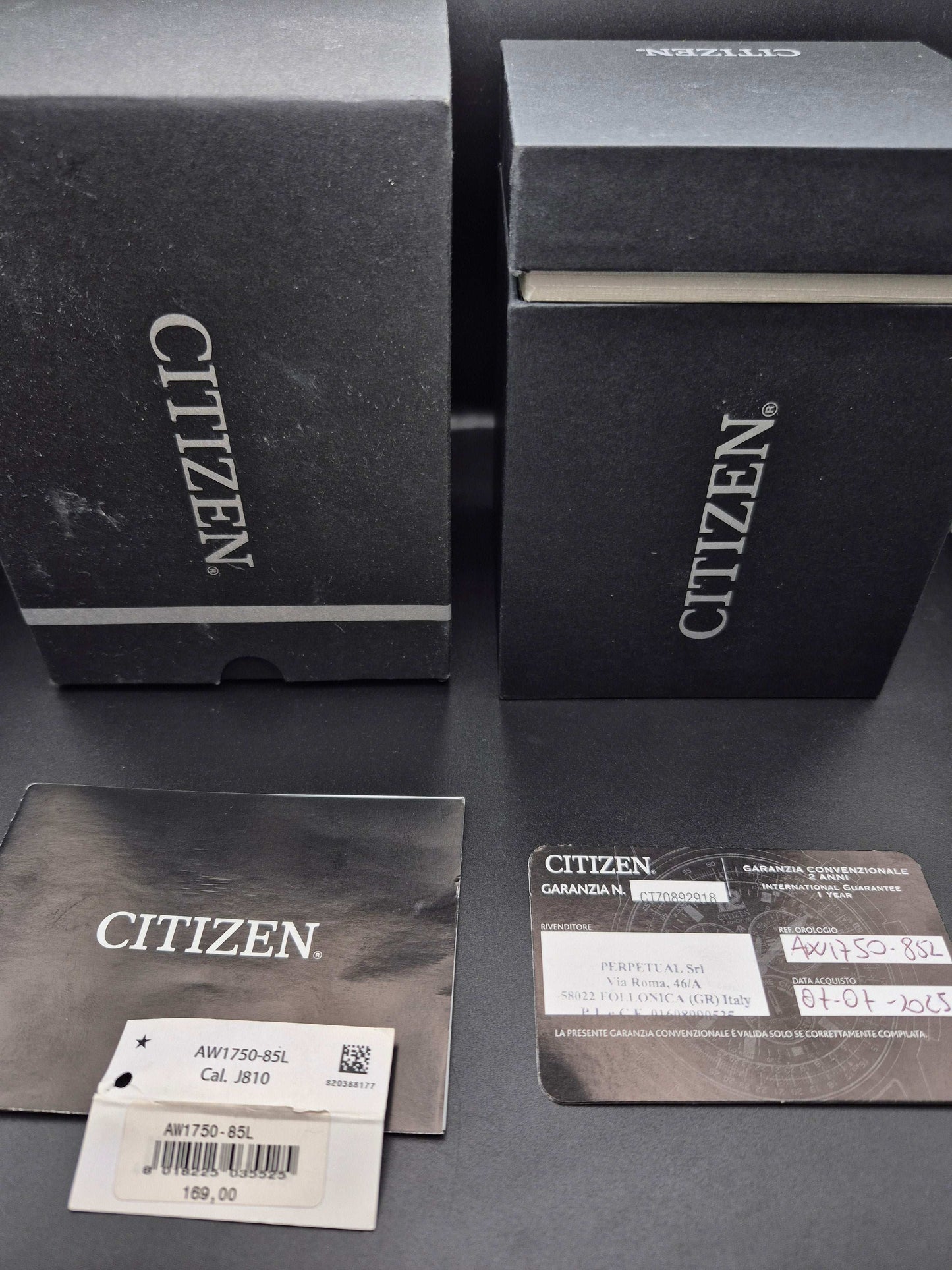 Citizen Eco-Drive Blue Dial Ref. AW1750-85L Full Set - Red Robin Watches