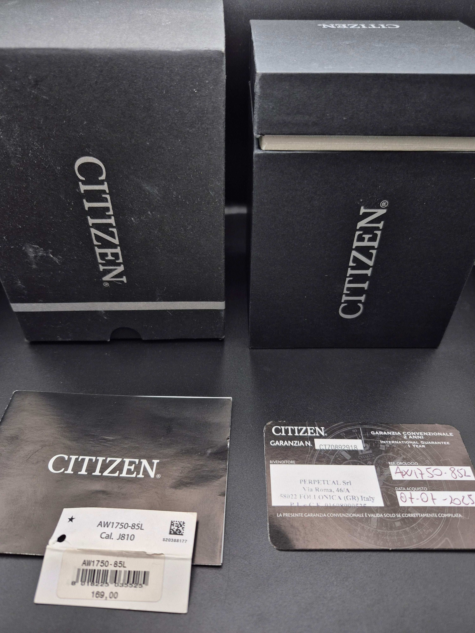 Citizen Eco-Drive Blue Dial Ref. AW1750-85L Full Set - Red Robin Watches