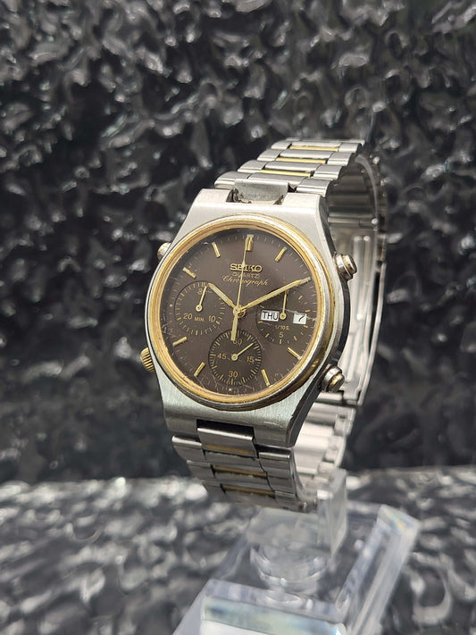 Seiko Chronograph - Ref. 7A38-709P - Brown Dial - Quartz