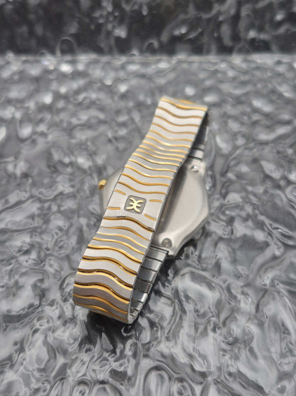 Ebel Classic Wave Ref. 183903 YG/SS Boxed Gray Dial 35mm Men's Quartz