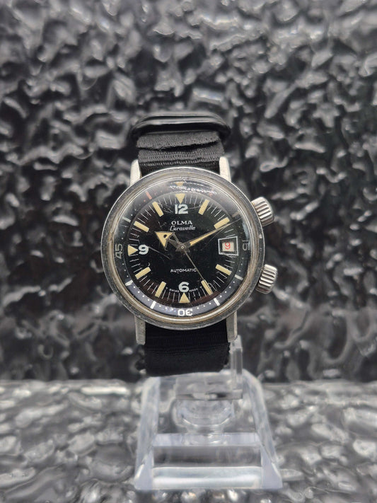 Olma Caravelle Super Compressor Ref. 0748/3 1960s Automatic Diver - Red Robin Watches