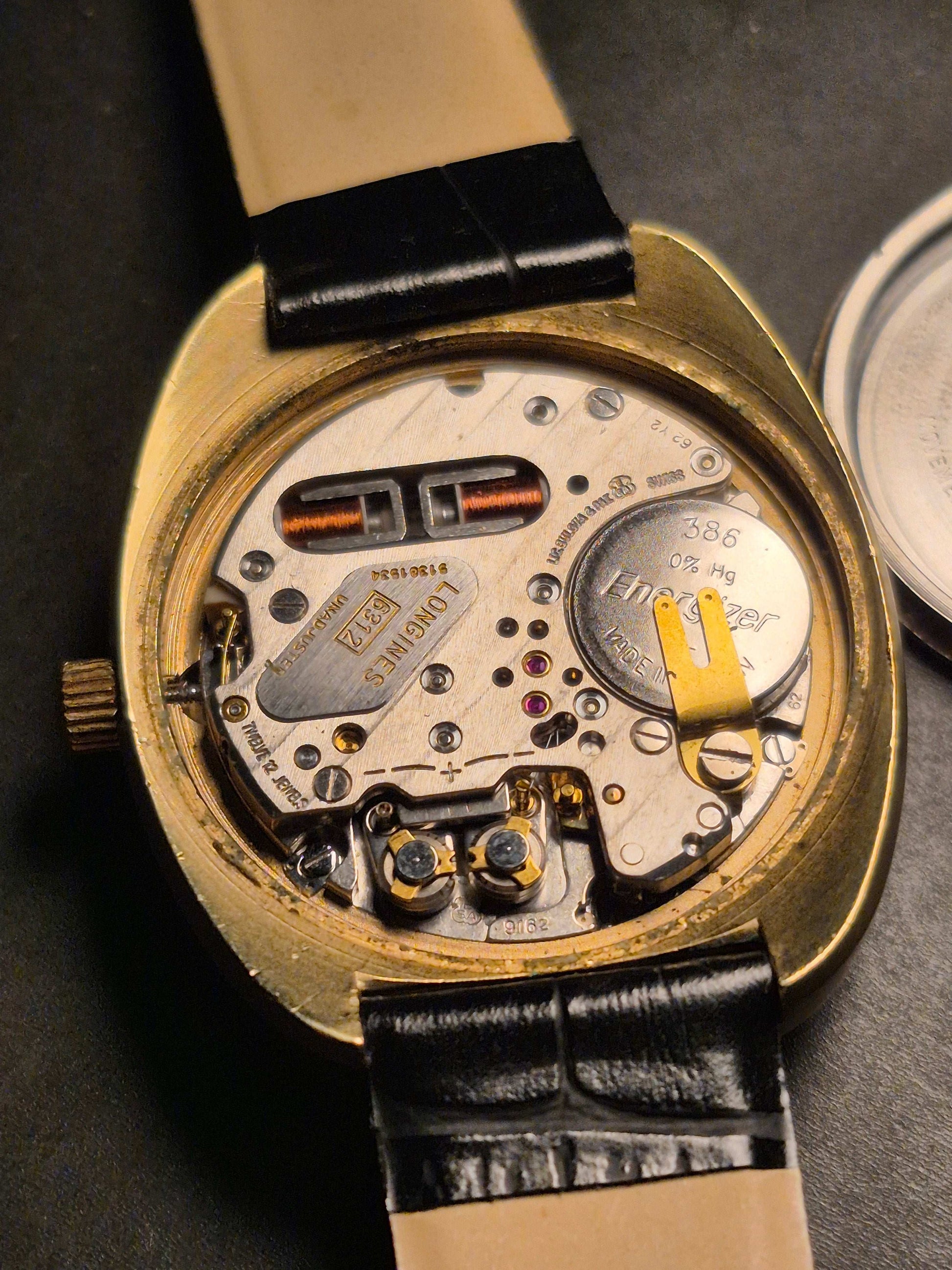 Longines Ultronic Ref. 8617-1 Gold Tone Cal. 6312 Date Sunburst With Papers - Red Robin Watches