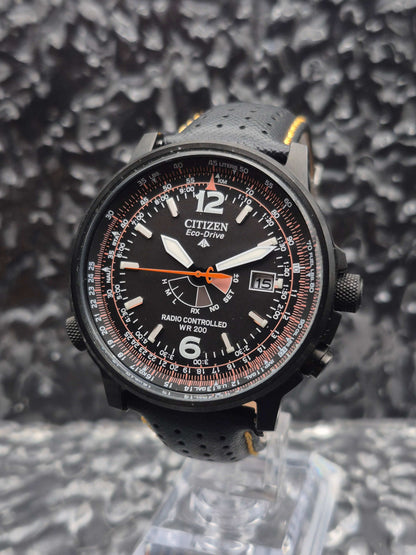 Citizen Eco-Drive Radio Controlled Ref. AS2025-09E Full Set Black PVD - Red Robin Watches