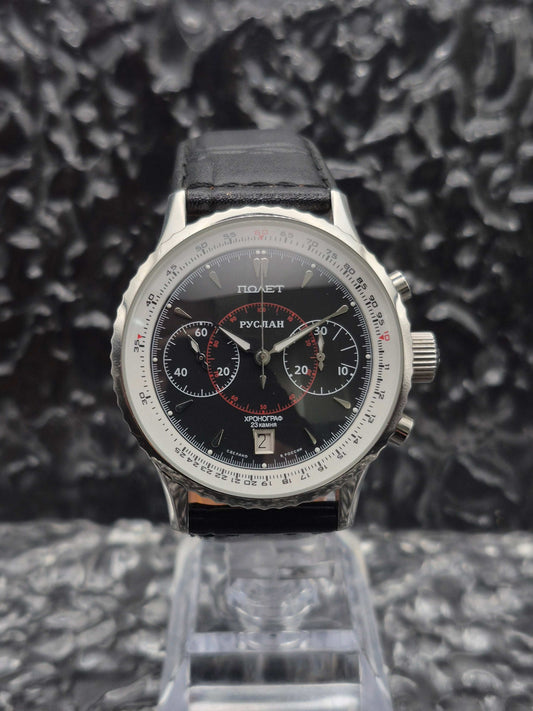 Poljot 'Montbrillant' Mechanical Chronograph Cal. 3133 - Valjoux 7734 - Red Robin Watches