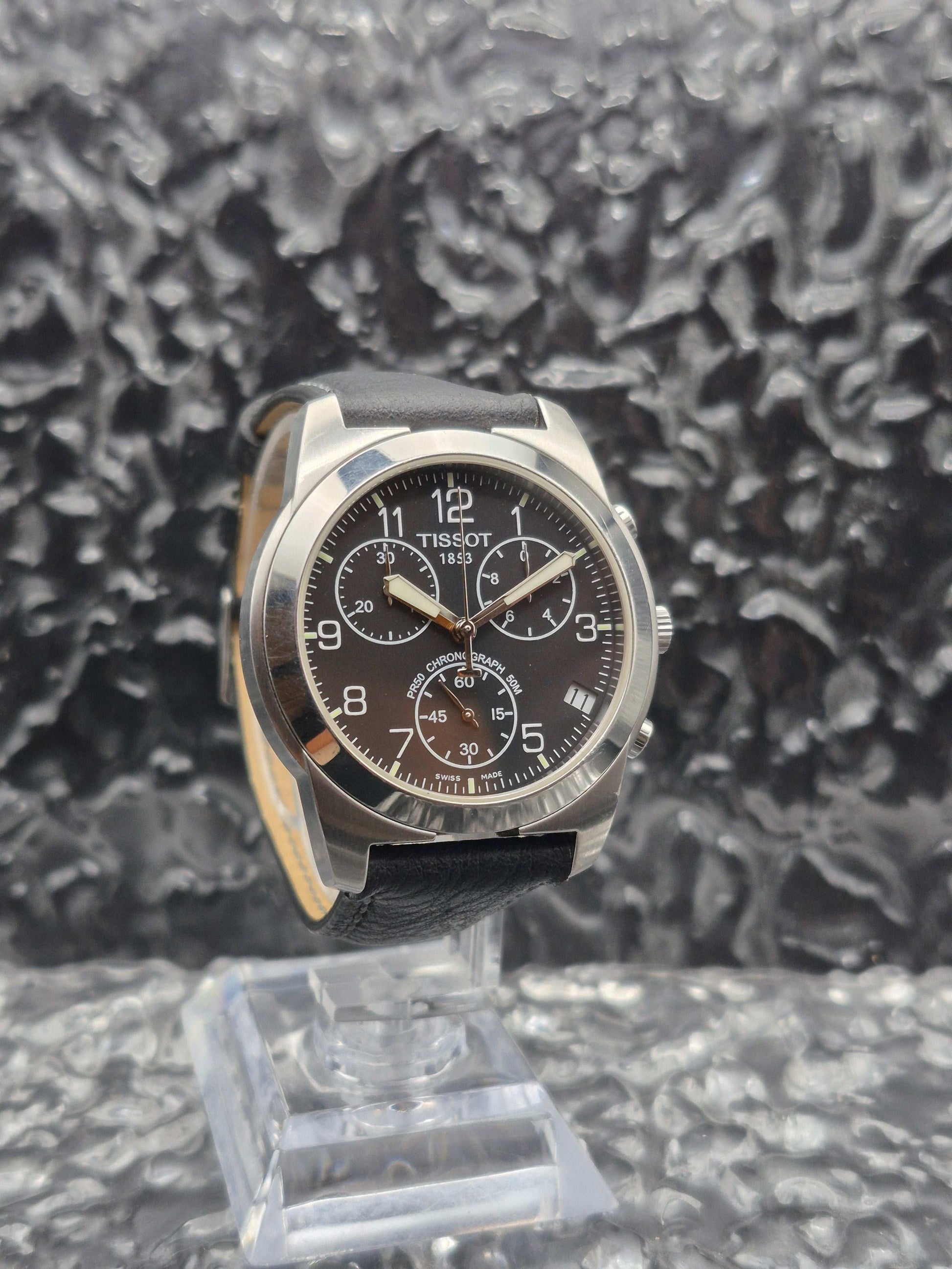 Tissot 1853 PR50 Quartz Chronograph Ref. J378/478 Black Dial - Red Robin Watches