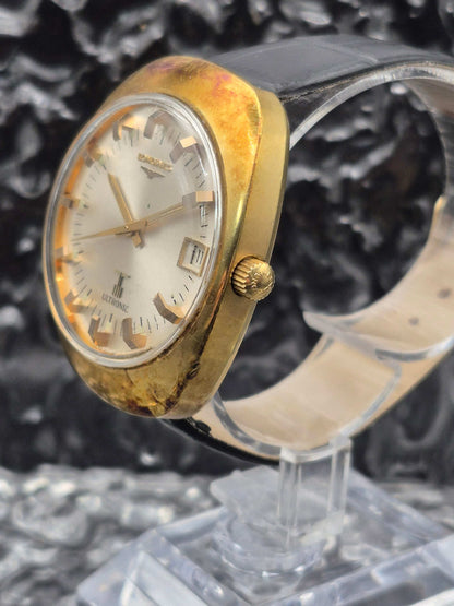 Longines Ultronic Ref. 8617-1 Gold Tone Cal. 6312 Date Sunburst With Papers - Red Robin Watches