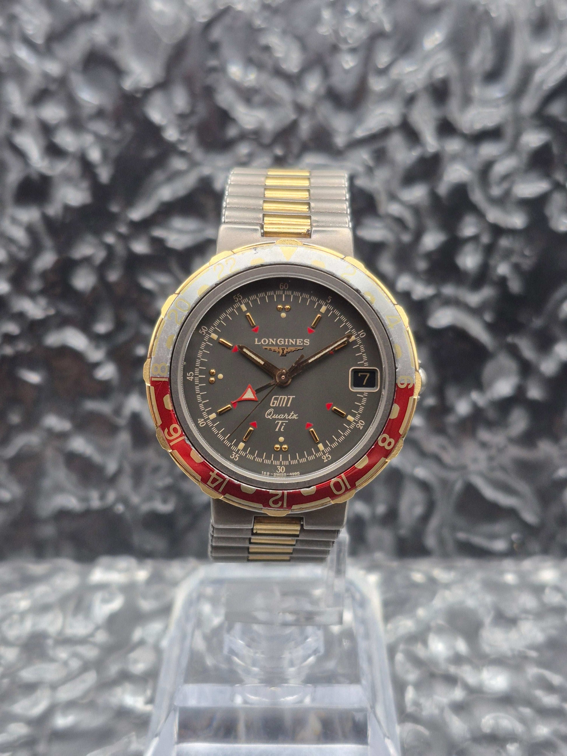 Longines Conquest Titanium GMT Quartz Vintage Two Tone