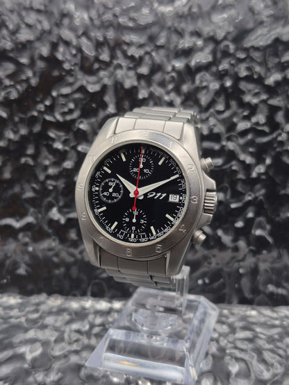 Porsche Design By Eterna Ref. 1506.41 Black Dial - Box And Cufflinks - Red Robin Watches
