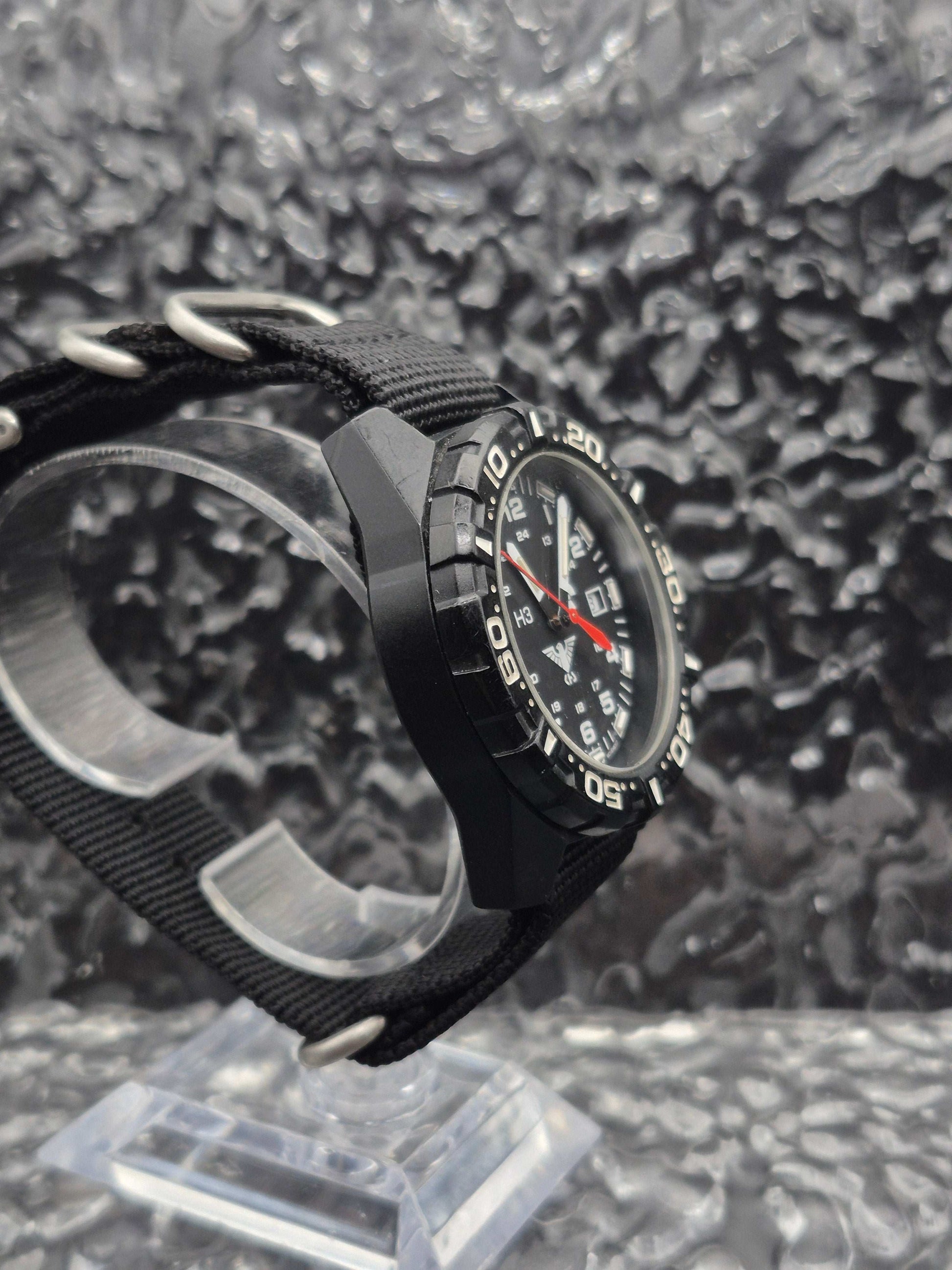 KHS H3 Tactical Quartz NATO Strap Date Window