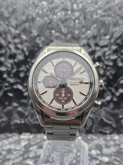 Seiko Solar Chronograph Ref. SSC769P1 - V176-0BH0 Macchina Sportiva White Dial