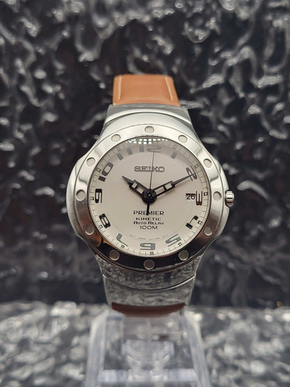 Seiko Premier Kinetic Auto Relay - Ref. 5J22-0D60 - Sapphire - Red Robin Watches