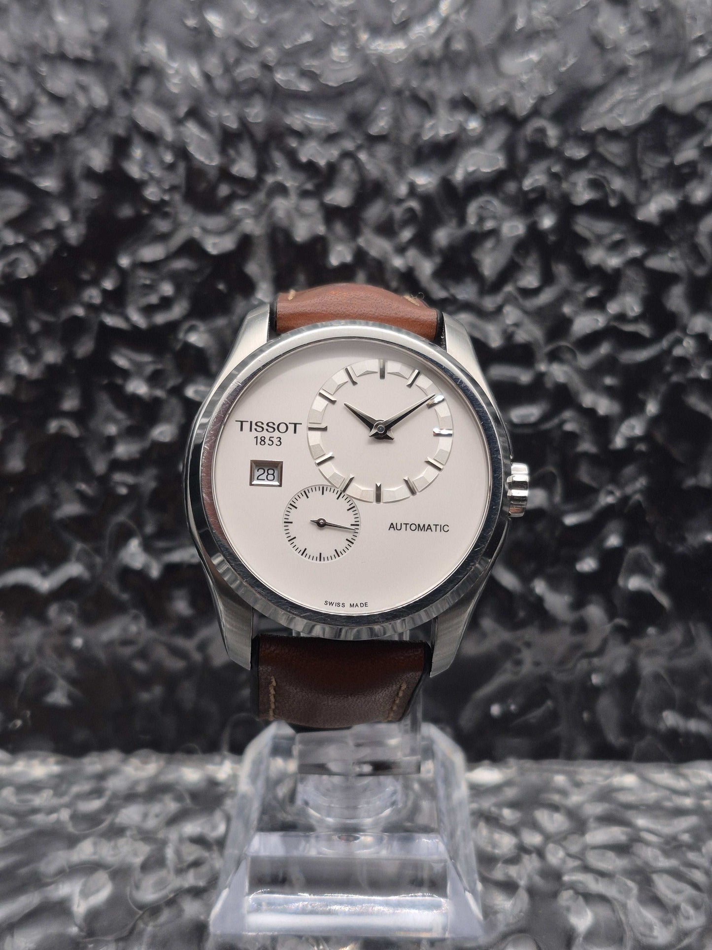 Tissot Couturier Small Seconds Ref. T0354281603100 Automatic + Metal Bracelet - Red Robin Watches