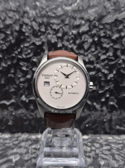 Tissot Couturier Small Seconds Ref. T0354281603100 Automatic + Metal Bracelet - Red Robin Watches