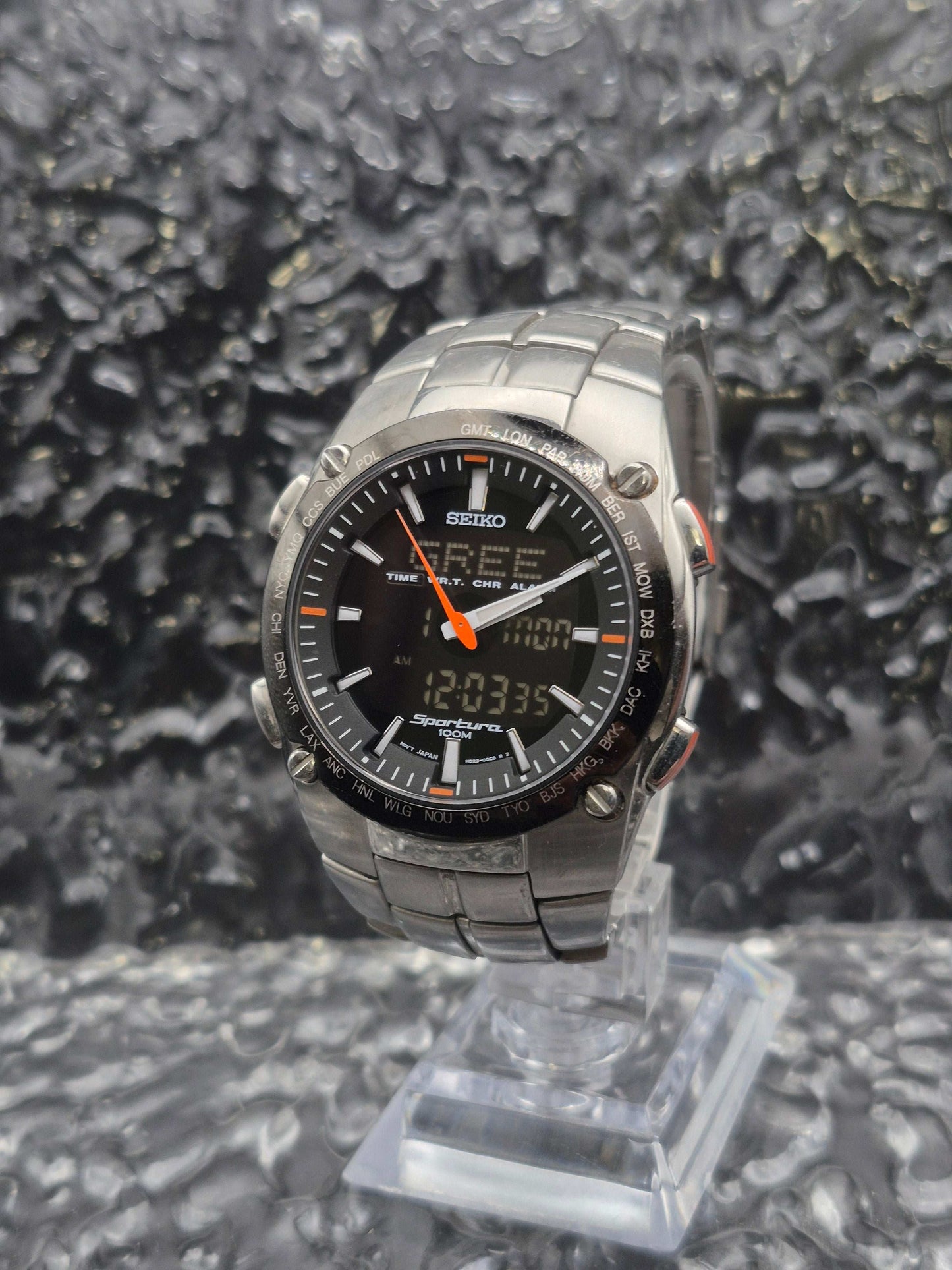 Seiko Sportura Ana-Digi Ref. H023-00C0 Multifunctional Quartz Boxed - Red Robin Watches