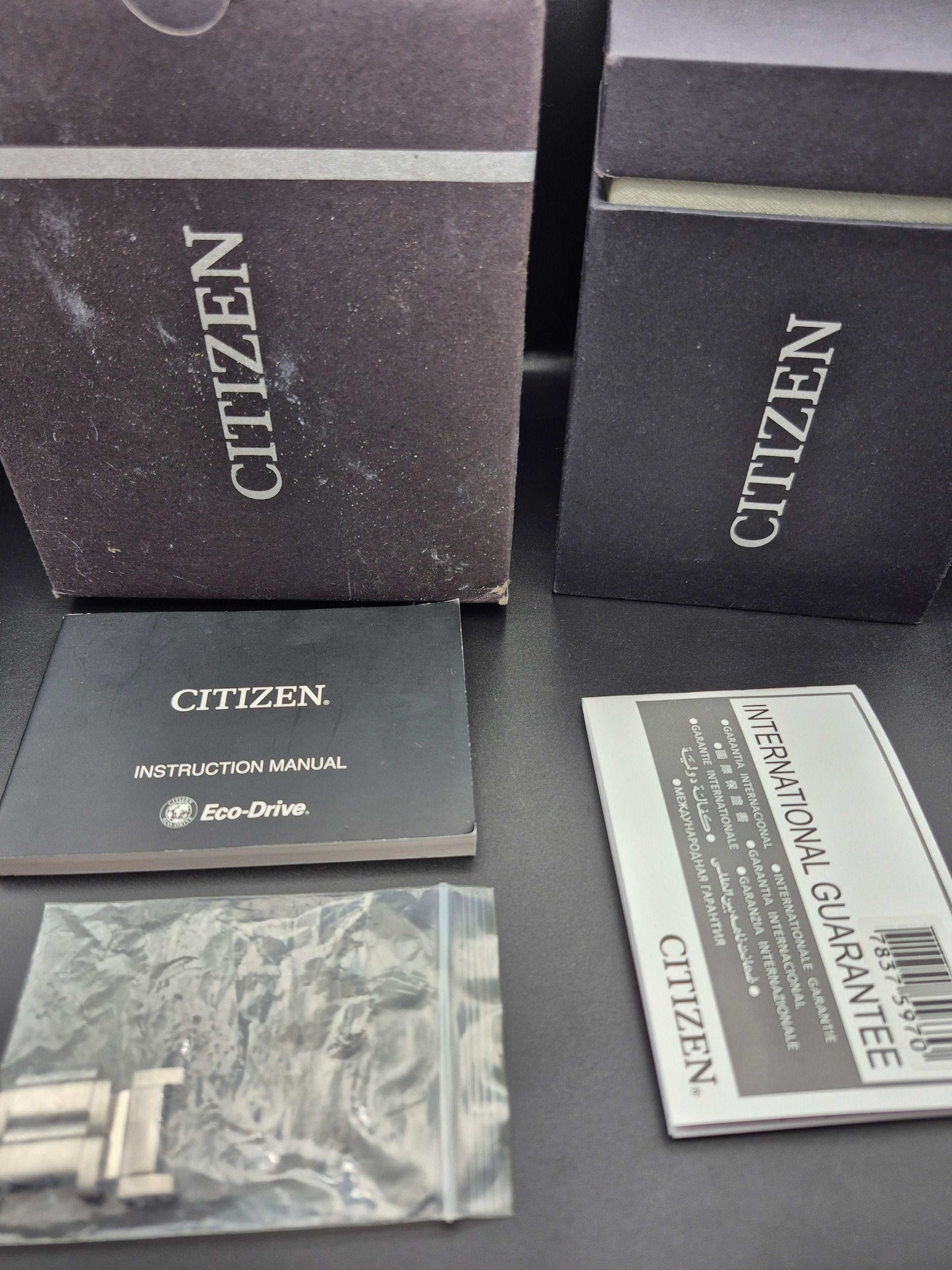 Citizen Super Titanium Ref. AW1640-83L Blue Dial Full Set Eco-Drive - Red Robin Watches