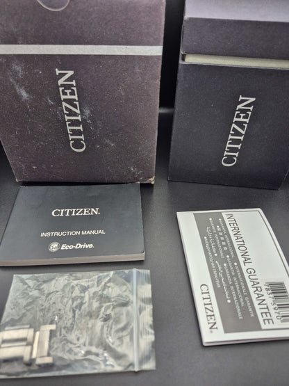 Citizen Super Titanium Ref. AW1640-83L Blue Dial Full Set Eco-Drive - Red Robin Watches