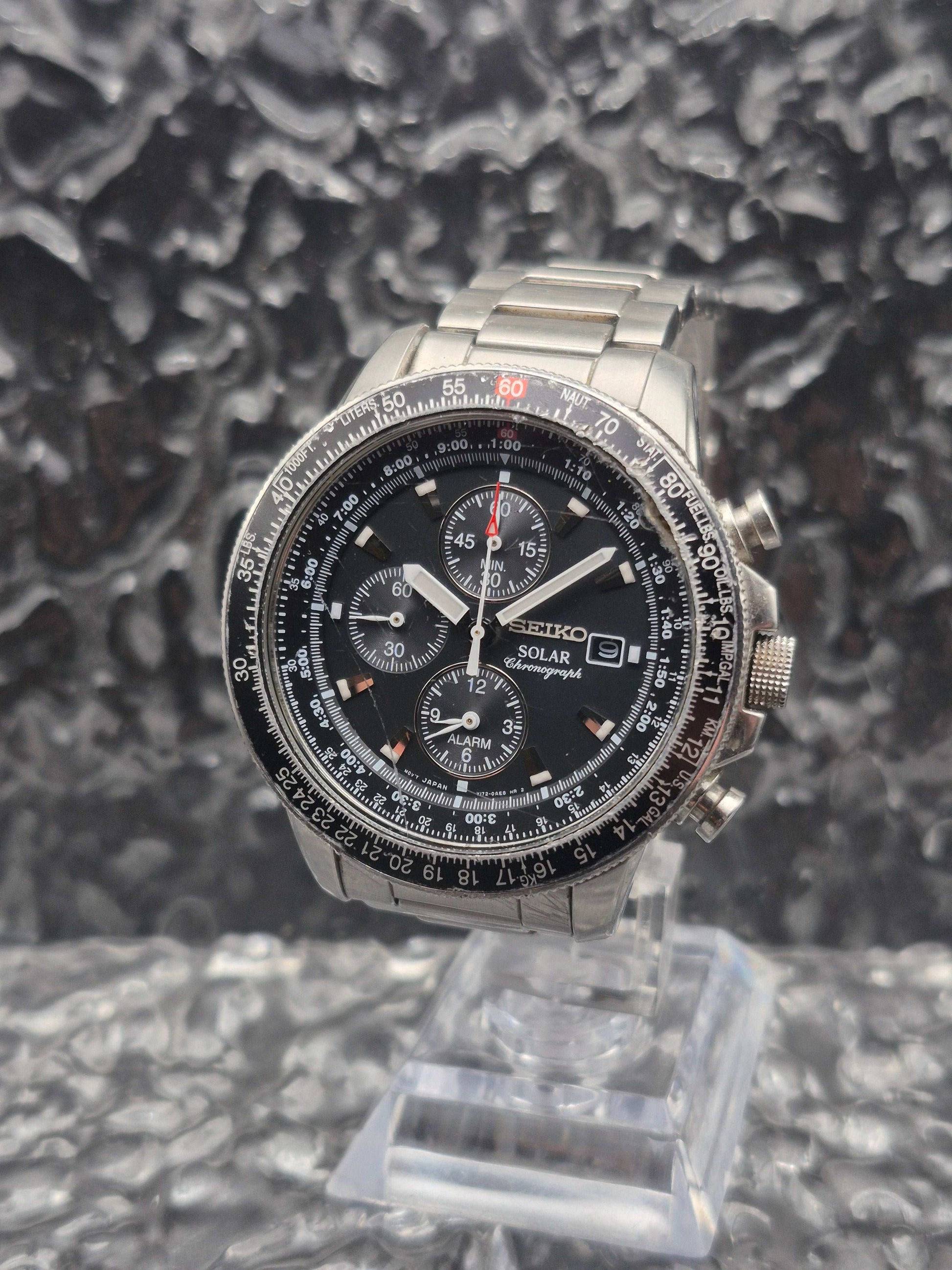 Seiko Solar Flightmaster Ref. V172-0AC0 - SSC007 Chronograph - Red Robin Watches