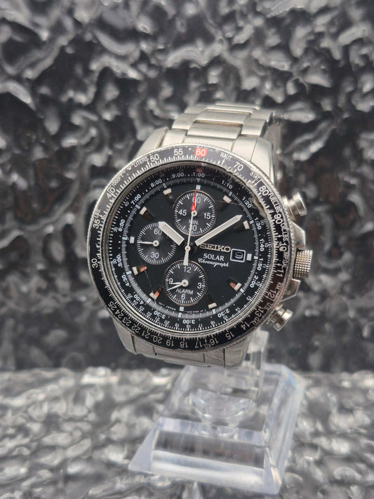 Seiko Solar Flightmaster Ref. V172-0AC0 - SSC007 Chronograph - Red Robin Watches