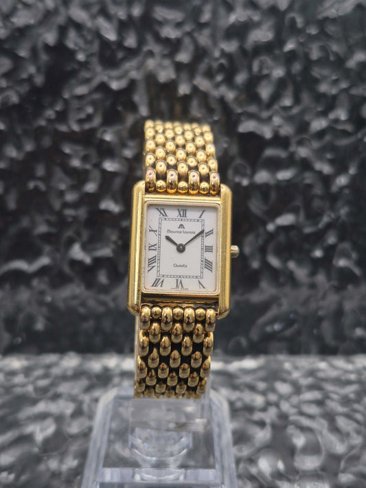 Maurice Lacroix Tank Ref. 32538 Quartz Unique Dial Gold Tone