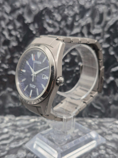 Citizen Super Titanium Ref. AW1640-83L Blue Dial Full Set Eco-Drive - Red Robin Watches