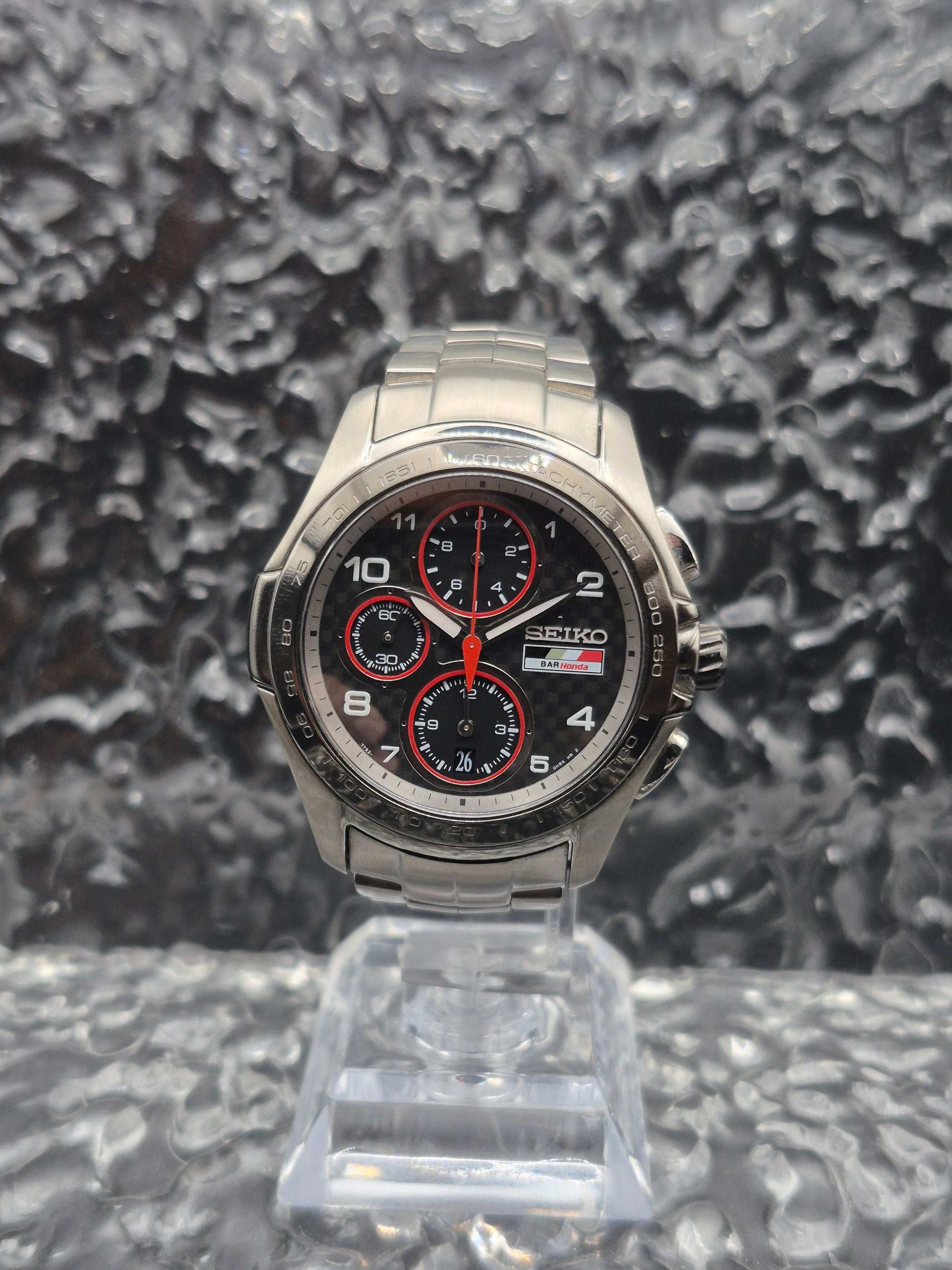 Seiko Ignition Honda Ref. 7T92-0GJ0 Limited Edition Titanium - Red Robin Watches