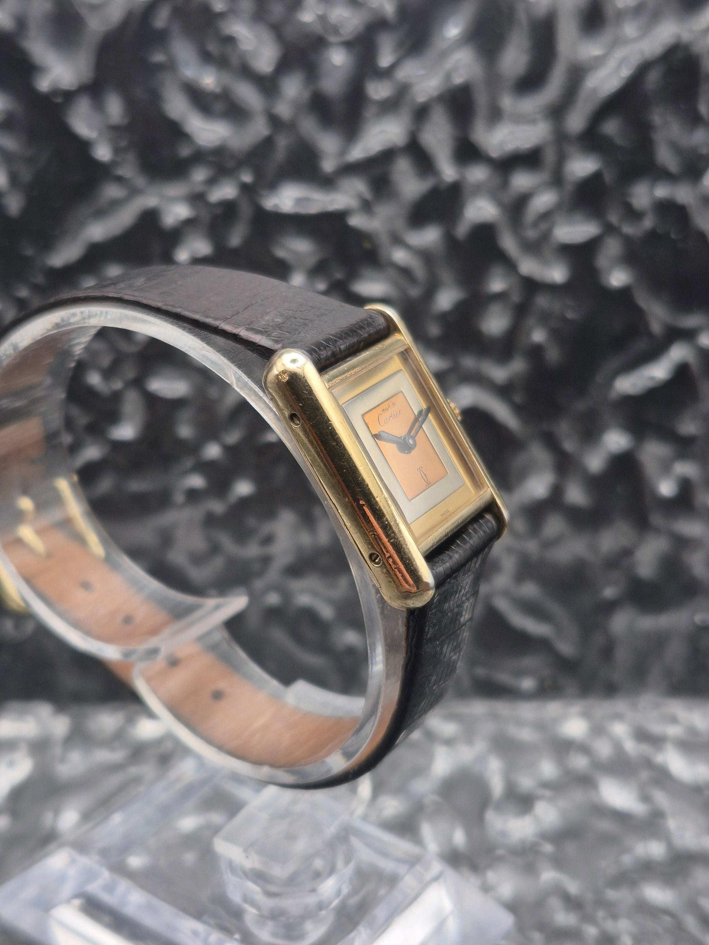 Cartier Must De Tank Vermeil Trinity Manual Wound 925 Silver - 21x28