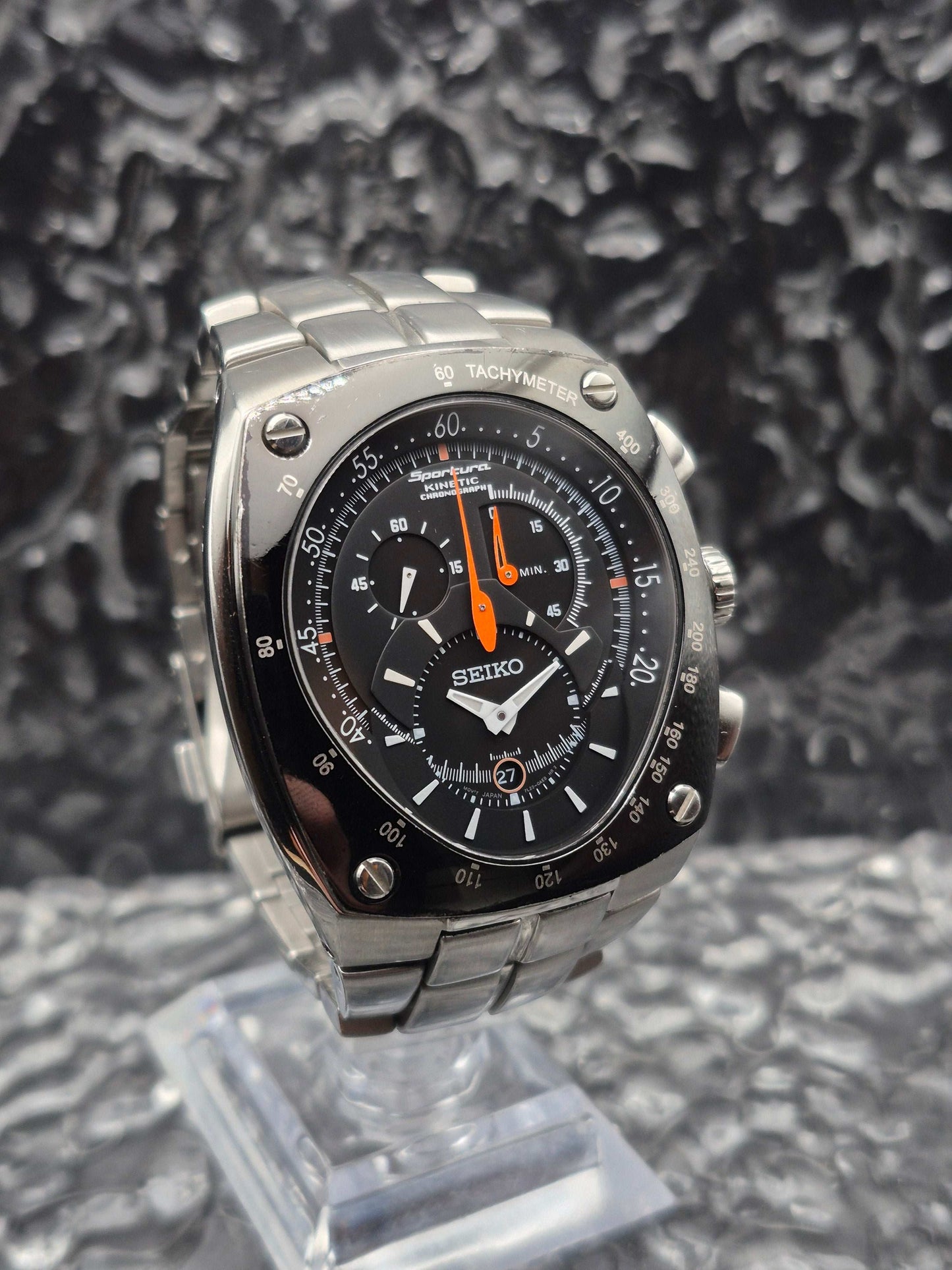 Seiko Kinetic Chronograph Ref. SNL015P1 - 7L22-0AD0 - Extra Original Strap! - Red Robin Watches