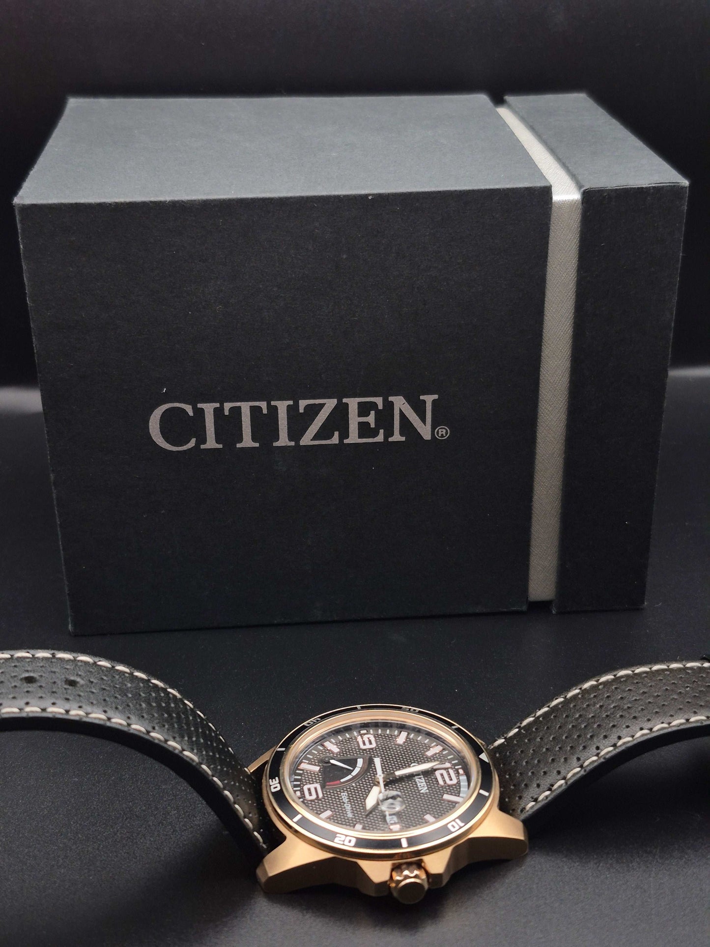 Citizen Eco-Drive Reserve Dial Ref. AW7033-16H Gold Tone Solar - Red Robin Watches