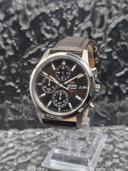 Orient SP Sports Chronograph Ref. KU00-C0-A Brown Dial Quartz FKU00005T0 - Red Robin Watches