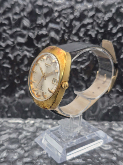 Longines Ultronic Ref. 8617-1 Gold Tone Cal. 6312 Date Sunburst With Papers - Red Robin Watches