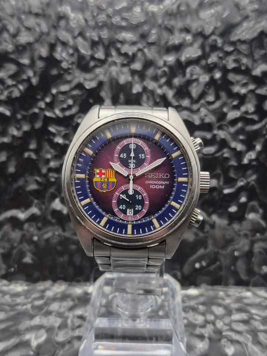 Seiko FC Barcelona Ref. 7T94-0BT0 Quartz Chronograph