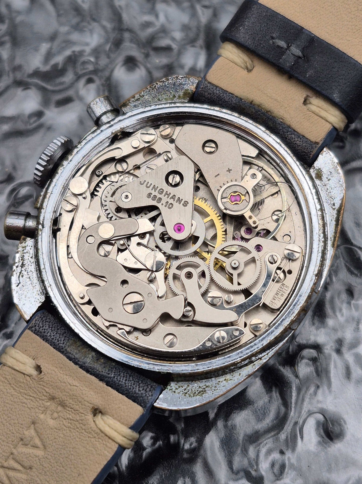 Junghans Olympic Blue Panda Cal. 688.10 - Red Robin Watches