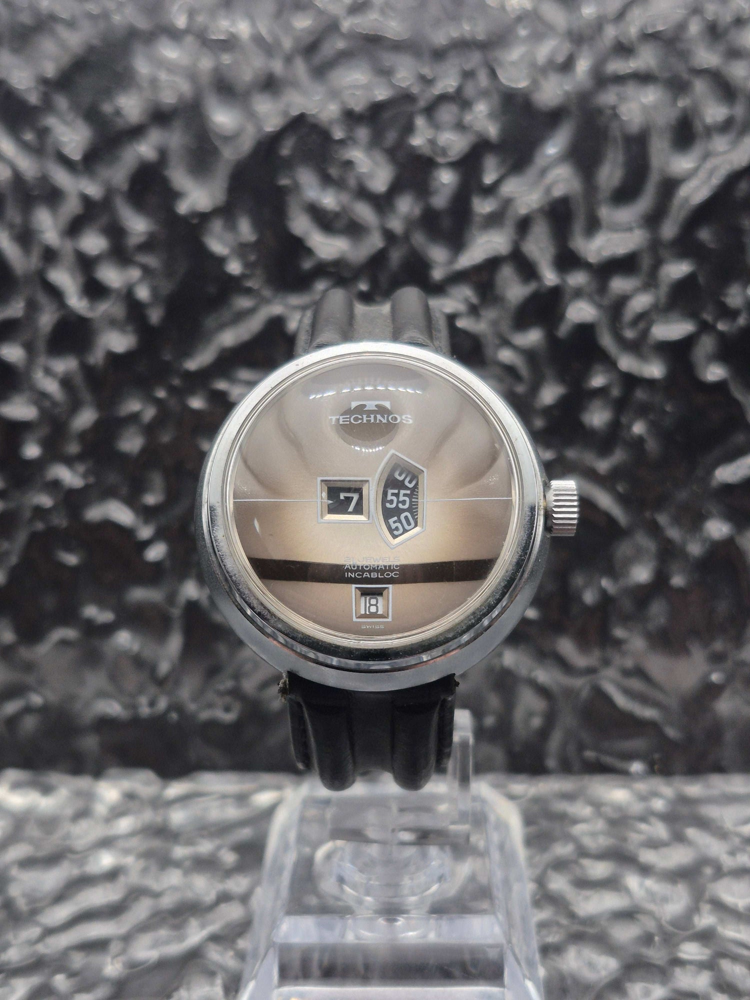 Technos Jump Hour - Bubble Crystal - Automatic Men's Watch