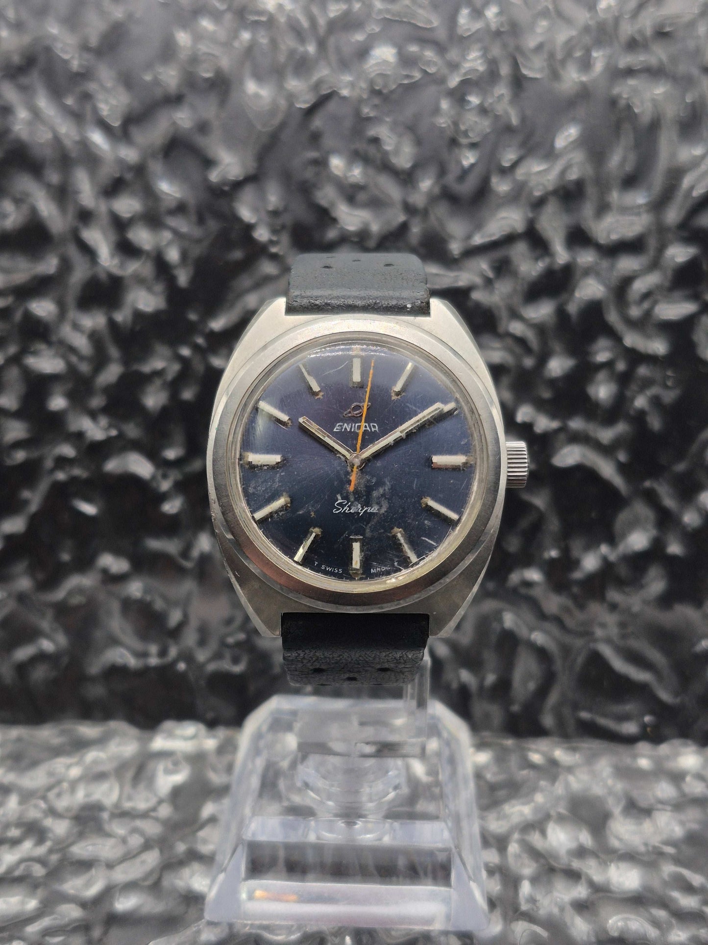 Enicar Sherpa 600 Ref. 160-34-02 Vintage Blue Dial Manual Wound - Red Robin Watches
