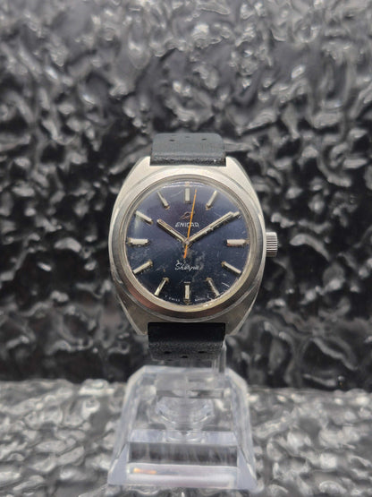 Enicar Sherpa 600 Ref. 160-34-02 Vintage Blue Dial Manual Wound - Red Robin Watches