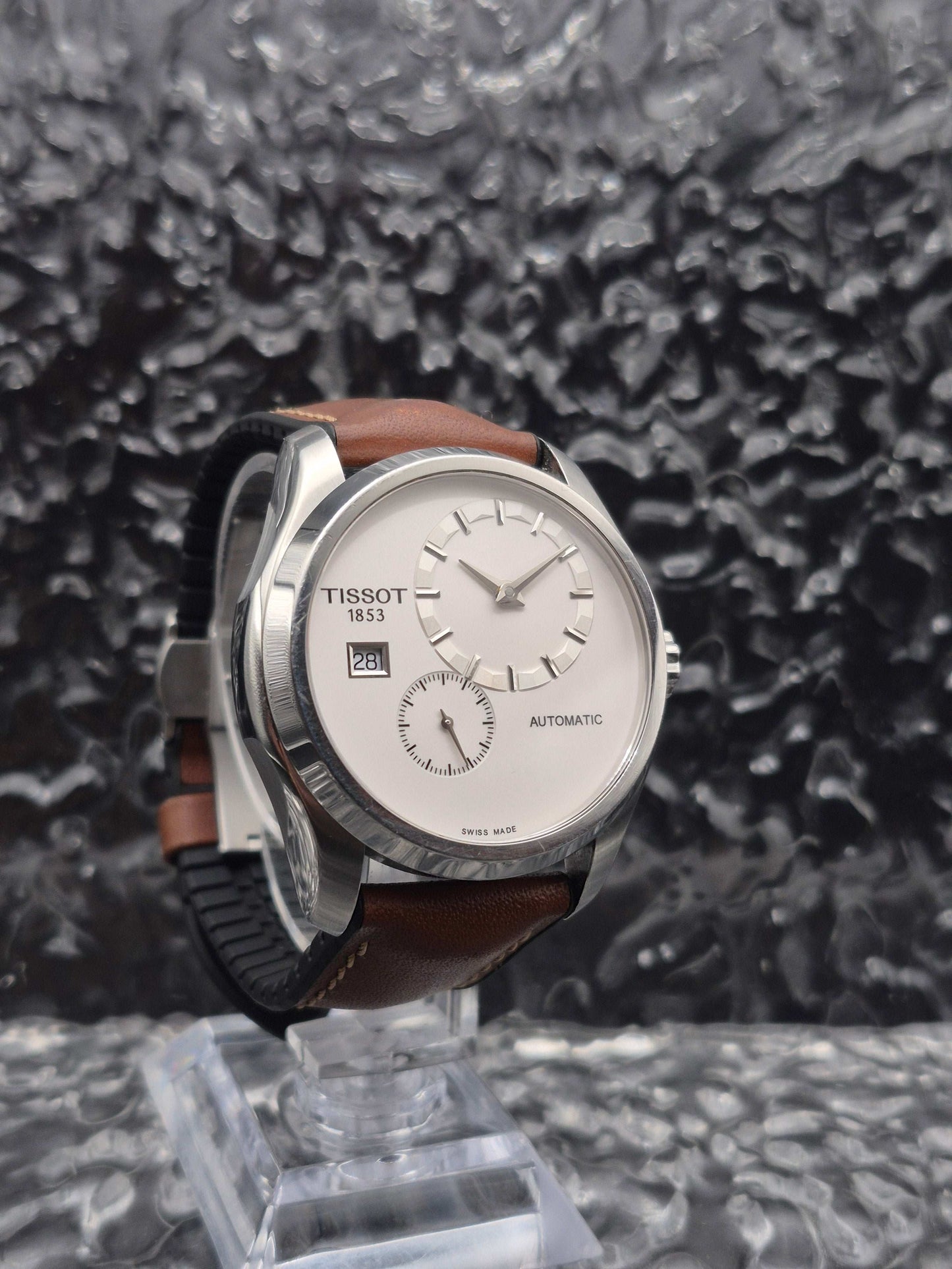 Tissot Couturier Small Seconds Ref. T0354281603100 Automatic + Metal Bracelet - Red Robin Watches