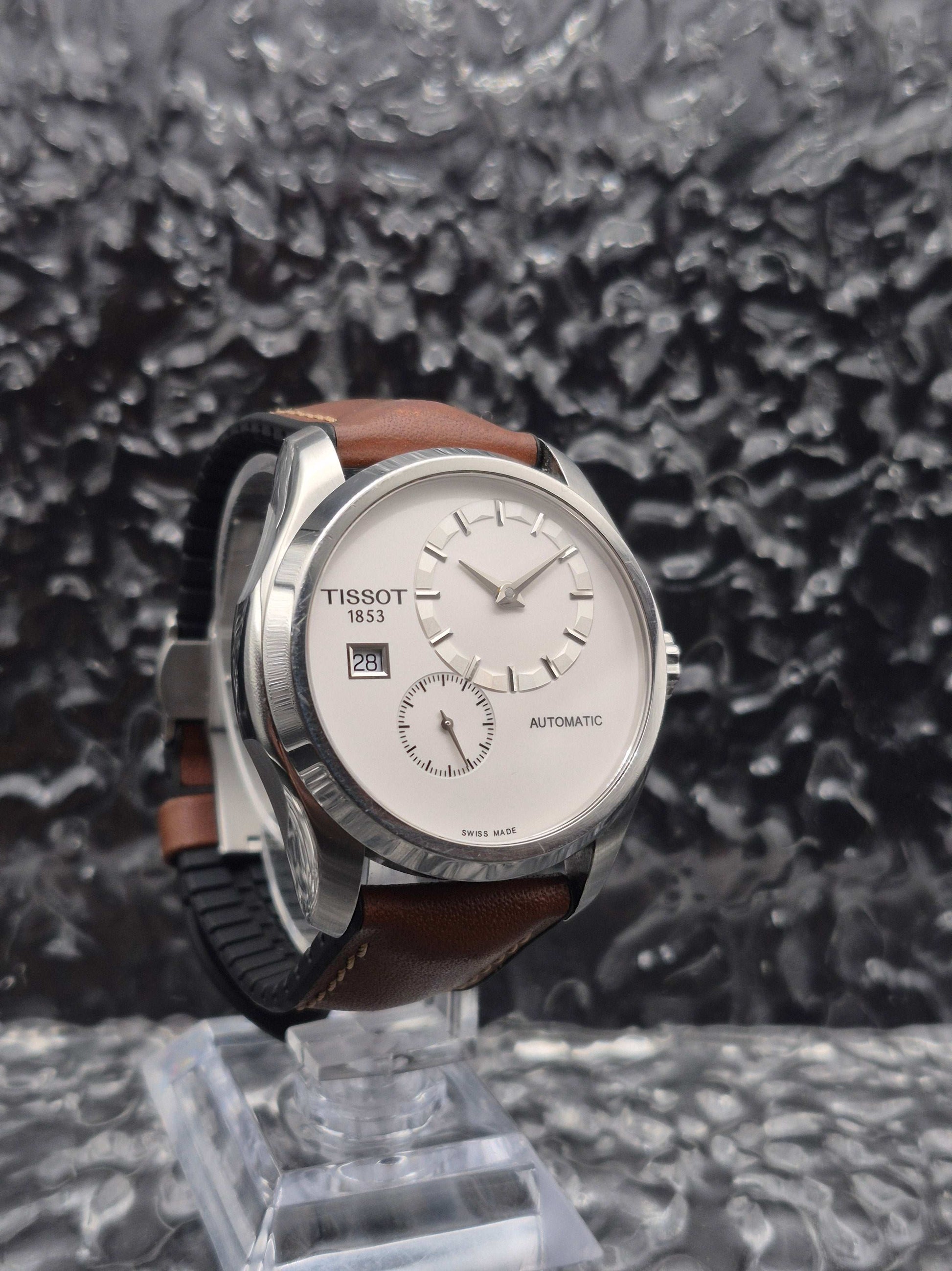 Tissot Couturier Small Seconds Ref. T0354281603100 Automatic + Metal Bracelet - Red Robin Watches
