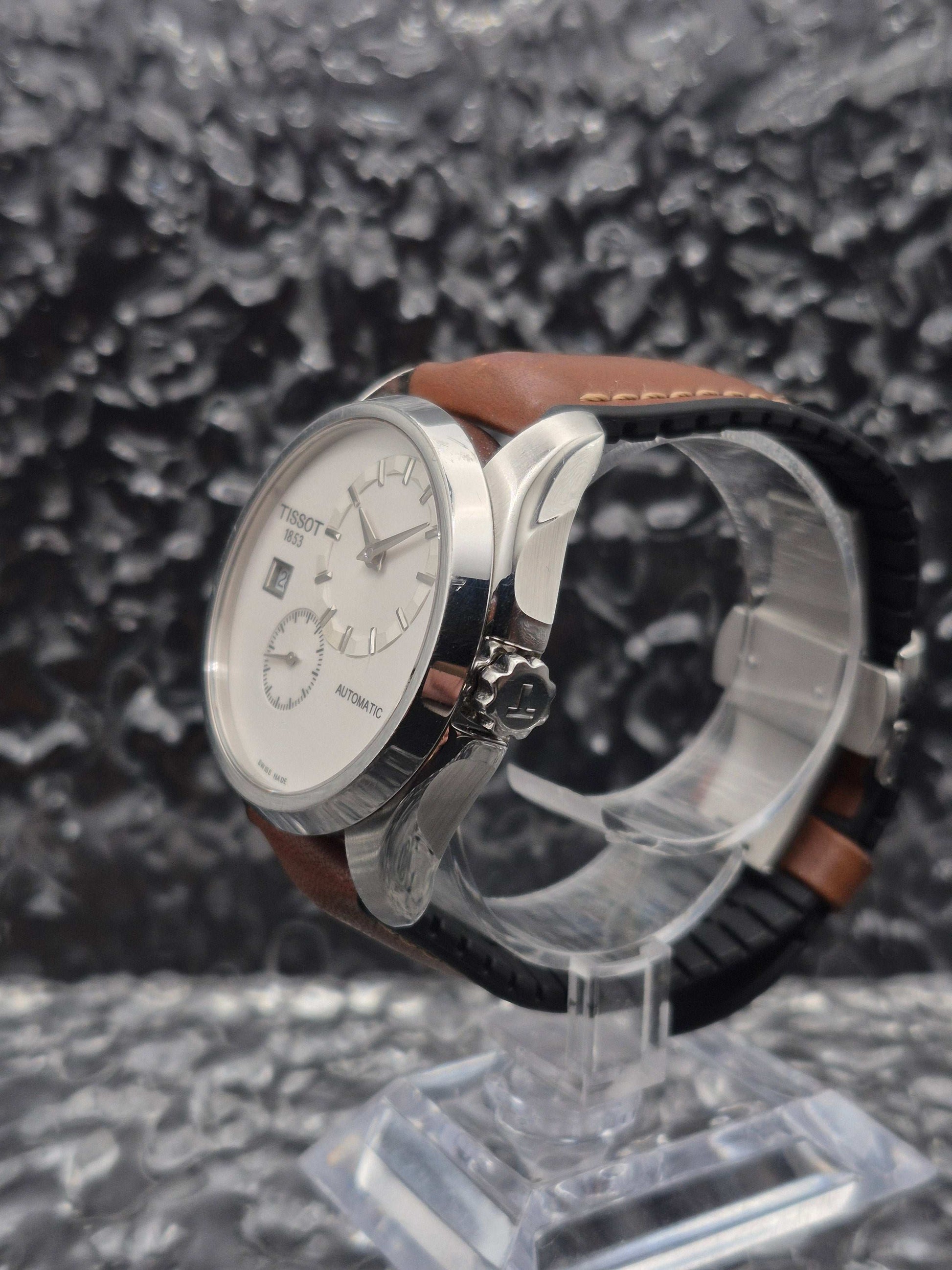 Tissot Couturier Small Seconds Ref. T0354281603100 Automatic + Metal Bracelet - Red Robin Watches