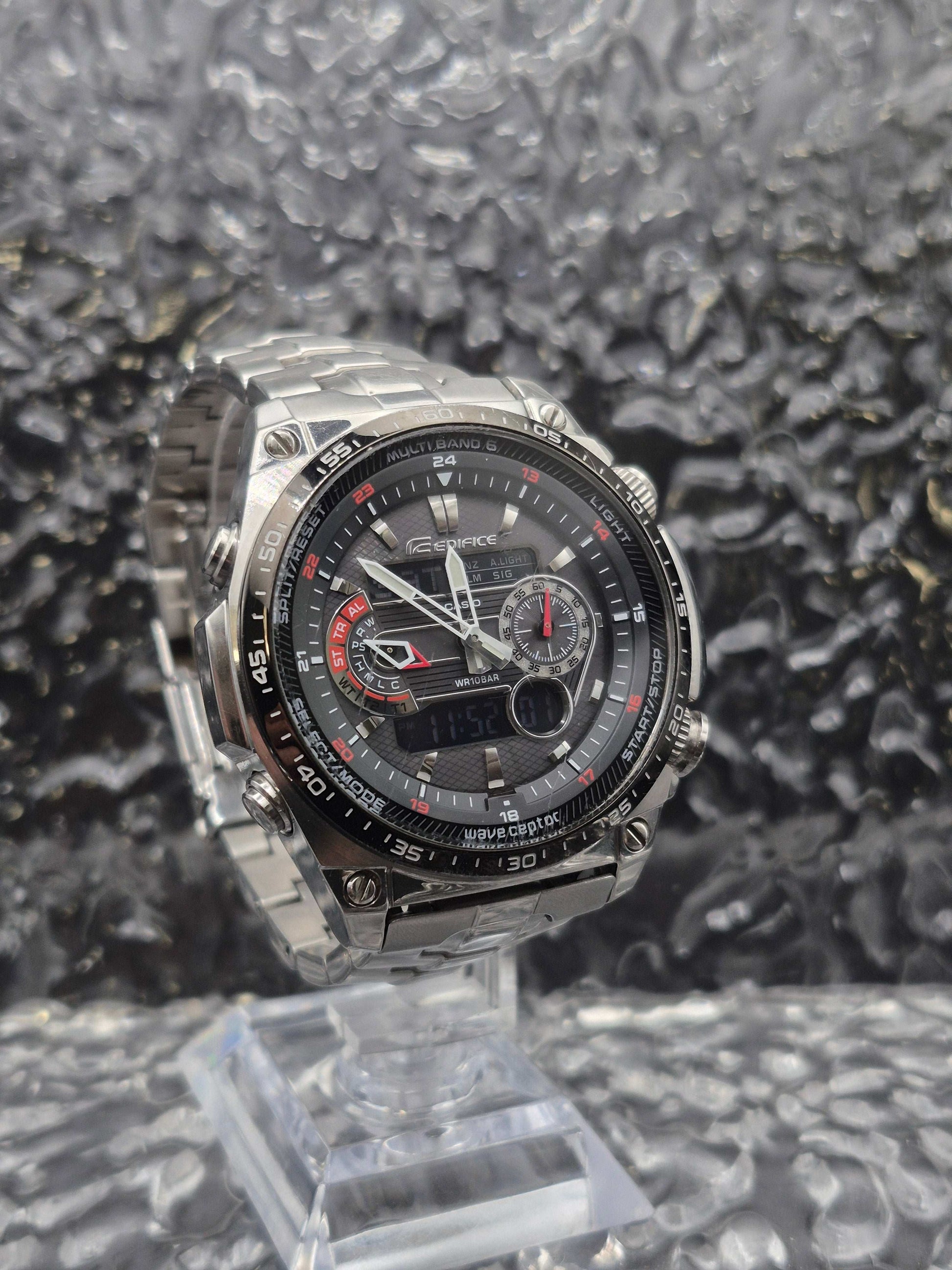 Casio Edifice Tough Solar Ref. ECW-M300E Ana-Digi Wave Ceptor - Red Robin Watches