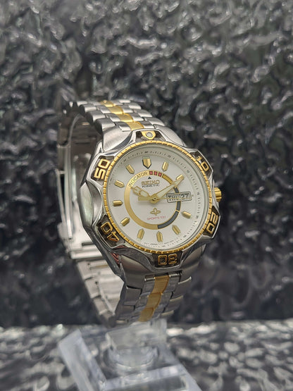 Seiko Kinetic Sports 100 - Ref. 5M43-0A39 - Day Date - Full Set