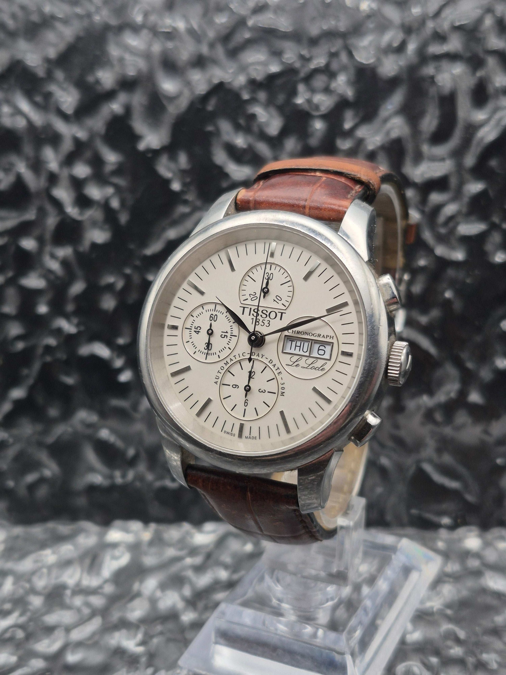 Tissot Le Locle Chronograph Ref. L168/268 Creme Dial Automatic Day Date