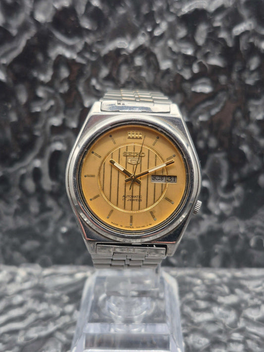 Seiko 5 Ref. 7009-876J Automatic Arabic Gold Dial