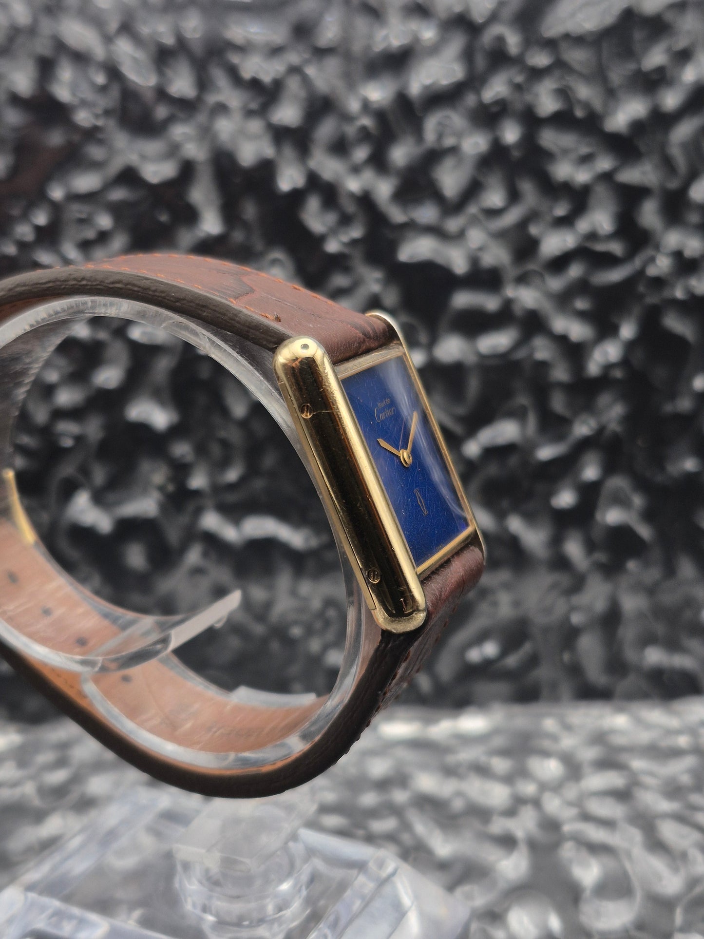 Cartier Must De Tank Lapis Lazuli Dial Mechanical Unisex - MEDIUM Size